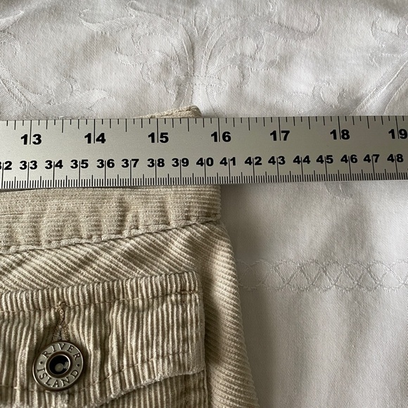 River‎ Island Women's Cream Corduroy Button Mini Skirt Size UK10 - Picture 9 of 14